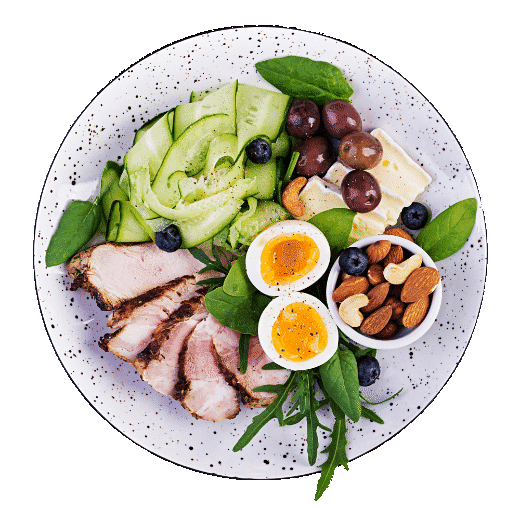 A plate full of healthy food
