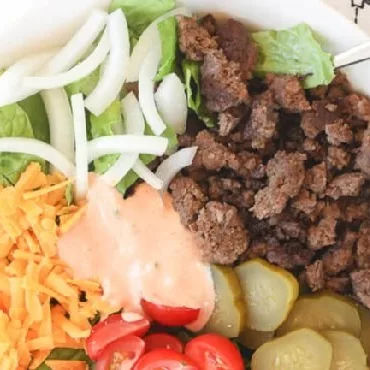 Low carb keto recipe diet big mac salad