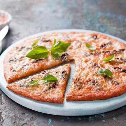 Low carb keto friendly garlic pizza base