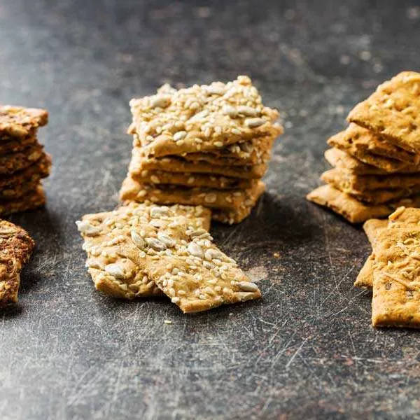 Low carb recipe keto rosemary sea salt seed crackers